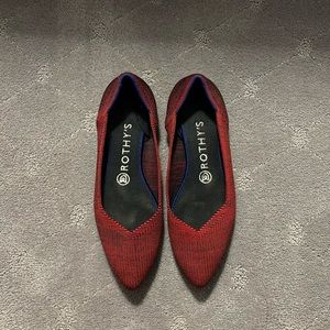 Rothy's brand The Pointe style red flats size 8